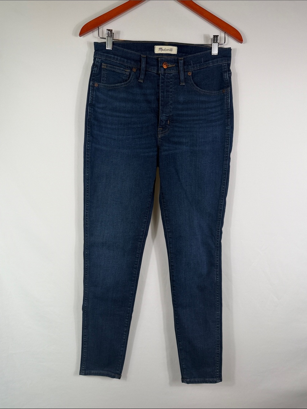 Madewell 10” High Rise Indigo Skinny Jeans.‎ Womens Size 28. Inseam: 28 in. Soft
